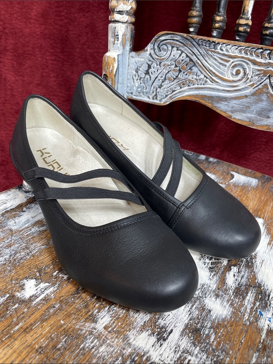 KURU Shoes - ❤️ KURU Quality Black Mary Jane Flats, Elastic Cross Straps, Comfortable Insoles